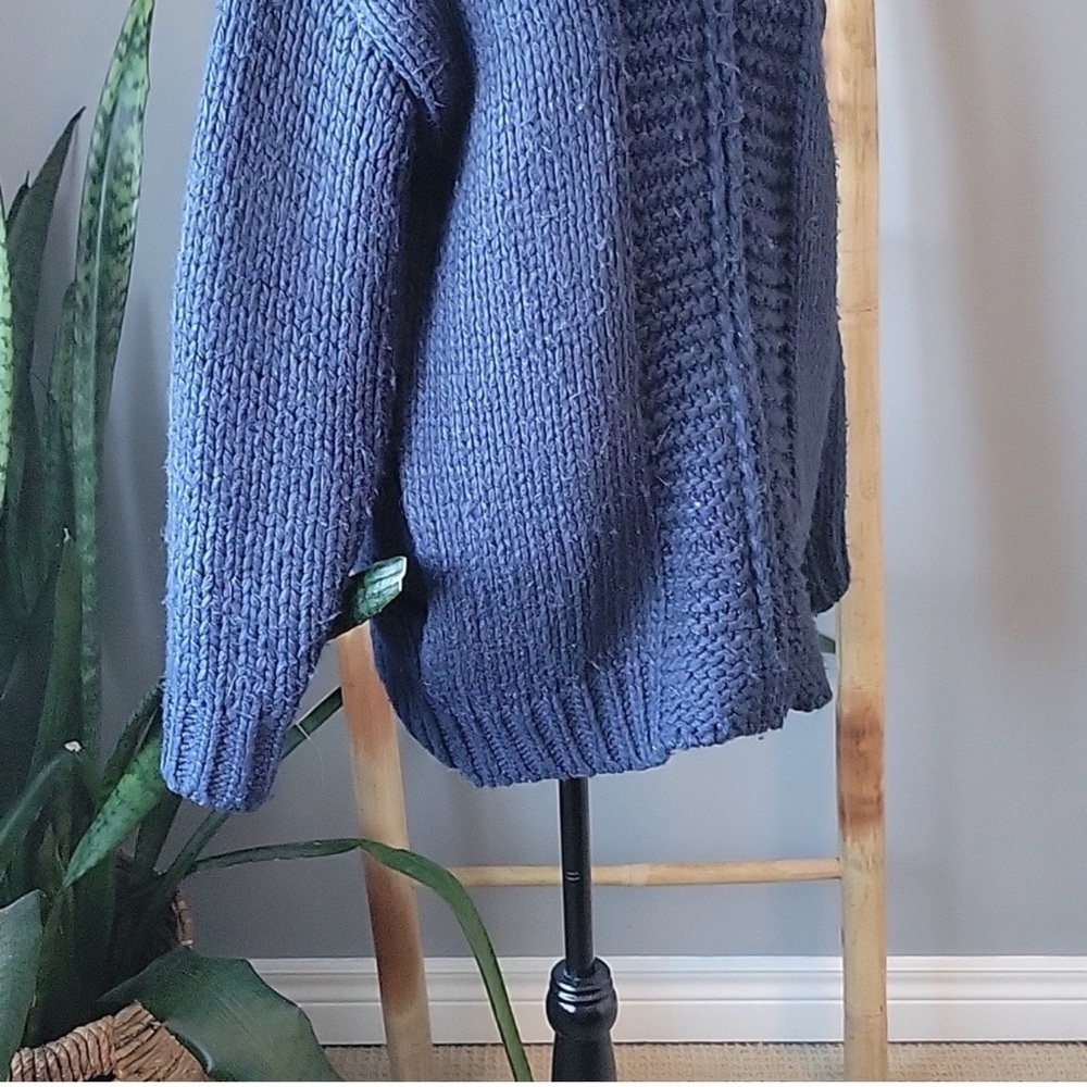 🧿 JACKSON ROWE - I SEE YOU NAVY CARDIGAN MEDIUM - Picture 6 of 9